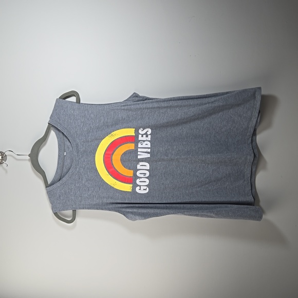 Good Vibes Tops - Good Vibes gray Sleeveless tank